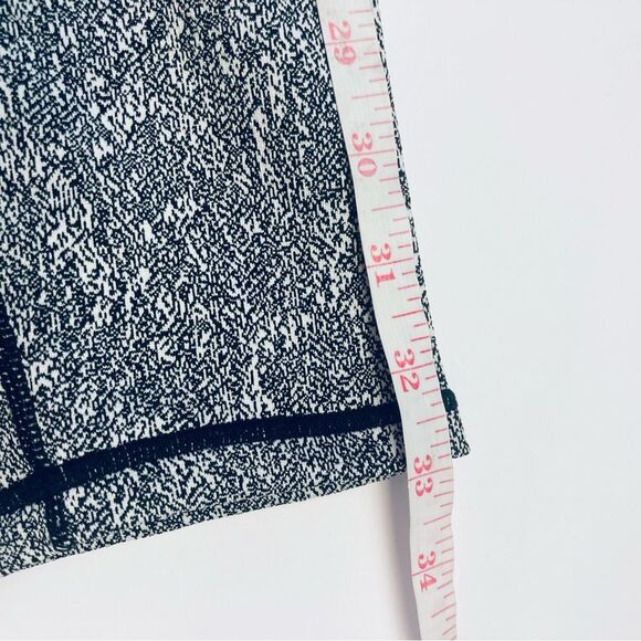 ECHT Gray White Speckle Pattern High Waisted Jacquard Textured Leggings Small - Picture 6 of 7